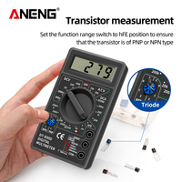 Multimètre numérique miniature ANENG DT830D, affichage 4 chiffres, voltmètre, ampèremètre, puissancemètre DC 1000V AC 750V