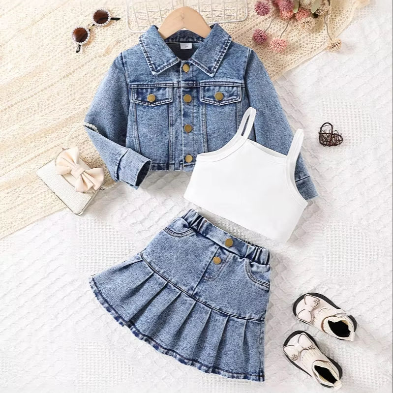Denim Outfit Ideas Double Denim Skirt And Jacket Jeans Skirt For