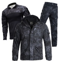 Veste tactique G8 de style américain, automne/hiver, doublée de polaire, épaisse et chaude, design camouflage, pour l'extérieur