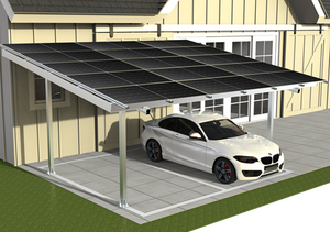 Structure en aluminium à double colonne personnalisable prix d'usine BIPV système de montage d'abri de voiture <span class=keywords><strong>solaire</strong></span> parkings - Product Image 2