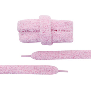 Chất lượng cao 15mm phẳng Fluffy dây giày thời trang Fluffy dây giày cho Sneakers - Product Image 4