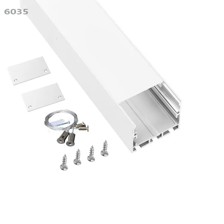 A granel de plástico de aluminio de iluminación led perfil lámpara vivienda tiras led bar/Led de aluminio de vivienda con difusor plana Z-7532