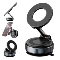 Support Téléphone Magnétique Pliable en Alliage avec Aimant Puissant pour Bureau, Mur, Voiture, Tableau de Bord et Pare-Brise