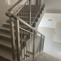 Rampe d'escalier en acier inoxydable soudé, pour intérieur, extérieur, balcon