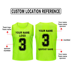 En kaliteli özel hızlı kuru futbol eğitim yeleği futbol Pinnies Polyester futbol yelek örgü eğitim futbol yelek futbol önlükler - Product Image 2