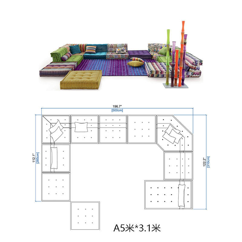 Model A: 500 * 310 CM