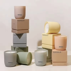 YOYOLO <span class=keywords><strong>Candela</strong></span> Profumata in Cera di Soia in Vaso di Vetro, Design Personalizzato, Grande e Intensa, per Decorazione Casa - Product Image 2