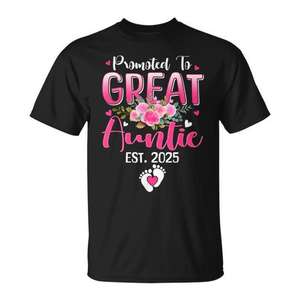 2025 Est. T-shirt « Grande tante » – Cadeau promotionnel pour une future grande tante - Product Image 1
