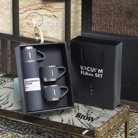 Botol Termos Kopi Gaya Bisnis Bahan Stainless Steel 304 Murah 2025 dengan Pegangan, Kapasitas 500ml, Isolasi Termal 6-12 Jam
