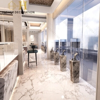 Comptoir de Présentation de Bijoux en Verre avec Texture Métallique Premium pour Magasin de Bijoux