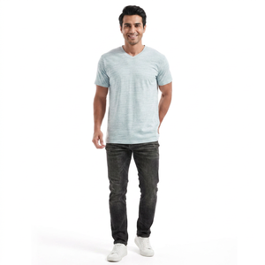 T-shirt à manches courtes unisexe en coton de soie glacée respirant pour l'impression - Product Image 1