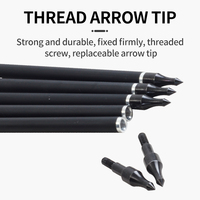 STARCN Archery Flèches en carbone mixte 7,8 mm avec plumes de dinde pour arcs classiques et compoundes, chasse et entraînement au tir, vente en gros