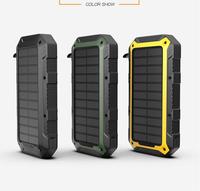 Batterie solaire étanche IP66 IPX6, 20000mah, chargeur solaire étanche, batterie portable pour cellule