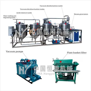 Edible oil processing equipment sun flower oil refinery/Machine de raffinage du petrole