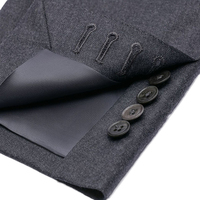 Haute Couture luxe hommes 100% laine veste costume simple boutonnage haut de gamme revers affaires Fine respirant imperméable de haute qualité