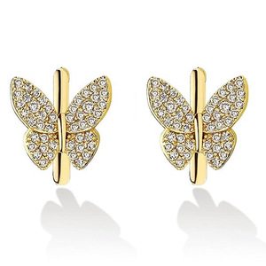Orecchini a Farfalla con Micro Pavé per Donne, Eleganti Gioielli per Orecchie Scintillanti e alla Moda - Product Image 5