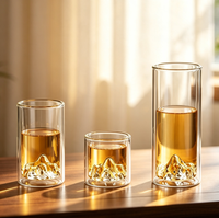 Mug en verre à double paroi isolé, résistant à la chaleur, transparent, pour la maison et le bureau, café et thé