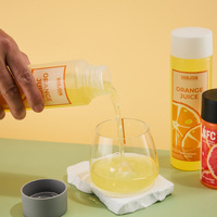 Deux options : Bouteille cylindrique en plastique PET de 200 ml et 350 ml, diamètre de col 52 mm, qualité alimentaire, vide, pour emballage de boissons