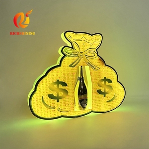 Expositor de Botellas de Champán con LED <span class=keywords><strong>y</strong></span> Bolsa de Dinero Acrílica Personalizada Richshining, para Servicio VIP en Bares de Hombres Ricos - Product Image 5