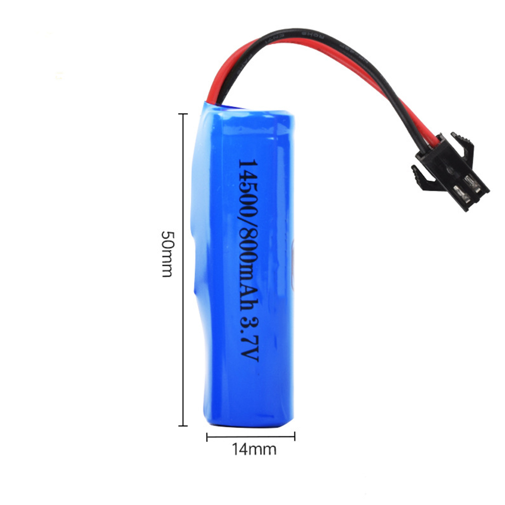 3.7v AA 충전식 리튬 배터리 셀 600mah 800mah Icr 14500 리튬 이온 배터리 전기 장난감 자동차 Led 손전등