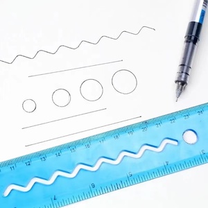 Règle souple <span class=keywords><strong>pliable</strong></span> pour étudiants, règle droite courbée flexible, ruban à mesurer en plastique incassable pour le bureau et le dessin - Product Image 5