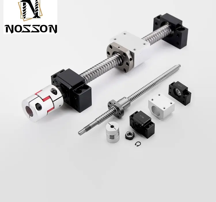 China wholesale stainless steel CNC lead screw rotating nut 20mm ball screw cnc linear guide Ground Ballscrew 1605 ball screw