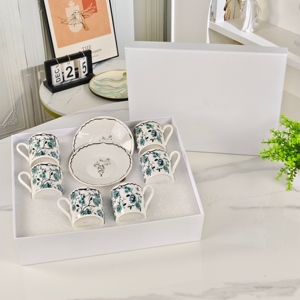 Arabic Light Luxury Bone China Coffee Cup Combination <b>Gift</b> <b>Tea</b> <b>Set</b> Ceramic <b>Set</b> for <b>Gift</b> - Product Image 4
