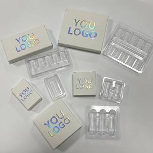 Cajas de Cartón con Materiales Reciclados en Relieve Ecológicas Personalizadas, Bandeja de Plástico con Inserto, Pegatinas Holográficas, Perfumes y Cosméticos de 3 ml y 10 ml - Product Image 1
