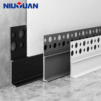 NIUYUAN Base murale de haute qualité en aluminium encastré Reveal Trim Plaster in Plinboard Profile Shadow Gap