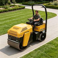 Mini-compacteur routier CNCMC TRD01 à double tambour de 700 mm de largeur pour l'aménagement paysager