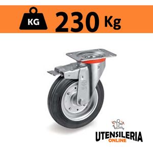 Roue 53 pour bacs avec support de verrouillage avant max 230Kg - Product Image 2