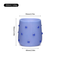 Tasse en verre à bulles bleu lait créative, en borosilicate haute résistance, pour café, lait et thé