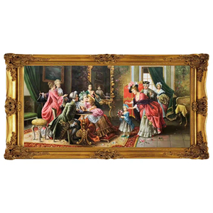 Reproducción de Pintura al Óleo 100% Pintada a Mano Estilo Palacio Europeo para Figura, Pintura al Óleo Realista, Decoración del Hogar - Product Image 2