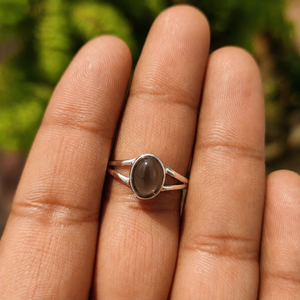 Natural Smoky Quartz <b>Ring</b> 925 Sterling Silver <b>Ring</b> Handmade Gemstone <b>Ring</b> <b>Split</b> Band <b>Ring</b> Wholesale Jewelry - Product Image 2