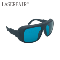 Lunettes de sécurité laser Ruby LP-RHP-2 avec verres anti-rayures et monture TR90 pour équipement laser médical 635nm/650nm/694nm