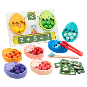 Juguetes <span class=keywords><strong>de</strong></span> Motricidad Fina para Niños en Edad Preescolar, Juego <span class=keywords><strong>de</strong></span> Matemáticas Montessori, Juego <span class=keywords><strong>de</strong></span> Emparejamiento <span class=keywords><strong>de</strong></span> Cuentas con Pinzas y Huevos <span class=keywords><strong>de</strong></span> Dinosaurio Coloridos - Product Image 1