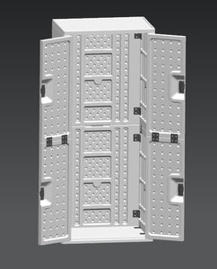 Boîte de rangement extérieure modulable et étanche, armoire de base en plastique pour jardin, rangement d'outils préfabriqué pour cour - Product Image 1