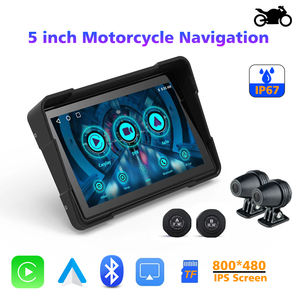 Pantalla de motocicleta portátil de <span class=keywords><strong>5</strong></span> <span class=keywords><strong>pulgadas</strong></span> Tipo IPS Sistema de navegación de motocicleta eléctrica con CarPlay inalámbrico Android Auto DVR Soporte - Product Image 2