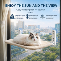 Hamac de fenêtre pour chat avec ventouses puissantes, lit suspendu pliable en maille, perchoir pour bain de soleil, lavable, fournitures pour animaux de compagnie d'intérieur