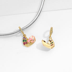 <span class=keywords><strong>Colgante</strong></span> de <span class=keywords><strong>cuna</strong></span> de bebé chapado en oro de Plata de Ley 925 de alta calidad, accesorios de joyería fina <span class=keywords><strong>para</strong></span> pulsera DIY, collar, Día de la madre - Product Image 5