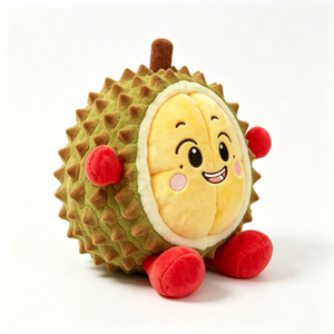 Peluche de durián personalizado, peluche de fruta tropical, lindo peluche de durián, peluche de durián relleno, peluche de durián redondo - Product Image 2