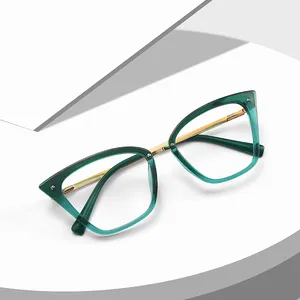 MORESE 모델 2069 안경 안티 블루 라이트 차단 광학 프레임 고양이 눈 패션 디자이너 컴퓨터 안경 Pingfan 안경