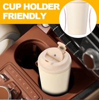 Mug de voyage isotherme en acier inoxydable double paroi avec logo personnalisé, 380 ml, anti-fuite, pour thé, eau, café, avec couvercle rabattable