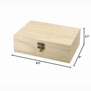 Boîte de rangement en bois massif, organisateur de bureau carré empilable pour articles divers, design minimaliste, utilisation pour l'étude - Product Image 5
