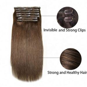 Extensions de cheveux à clips ISWEET, cheveux humains naturels, double trame, lisses, 100% cheveux humains, au meilleur prix - Product Image 6