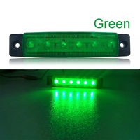 Luz lateral Superfina de 12V para camiones, 6 luces LED de señalización, luz azul, rojo, amarillo, verde, Blanca
