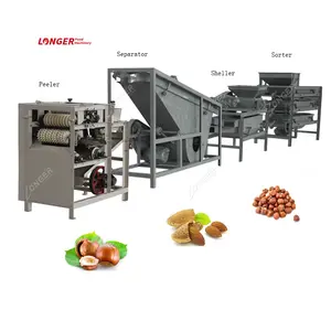 Palma Kernel Nut Cracker Peeling Linea di Separazione Pelapatate Macchine Per La Lavorazione Per Peeling di Mandorle Guscio di Mandorla Kernel