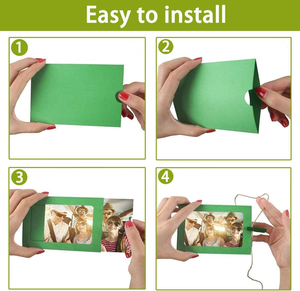Cadre <span class=keywords><strong>photo</strong></span> en papier paysage coloré simple de haute qualité, personnalisable, cadres en carton multi-tailles avec pinces, commandes OEM acceptées - Product Image 3