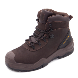 Stivali di Sicurezza <span class=keywords><strong>Impermeabili</strong></span> in Pelle Nabuk con Punta Composita, <span class=keywords><strong>Scarpe</strong></span> da Lavoro Antiperforazione, Calzature Industriali di Sicurezza a Taglio Medio con Suola in PU e Gomma - Product Image 1
