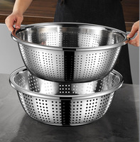 Grand égouttoir de cuisine en acier inoxydable de 45 cm, 50 cm, 55 cm, 60 cm, 70 cm – Bol de lavage et passoire